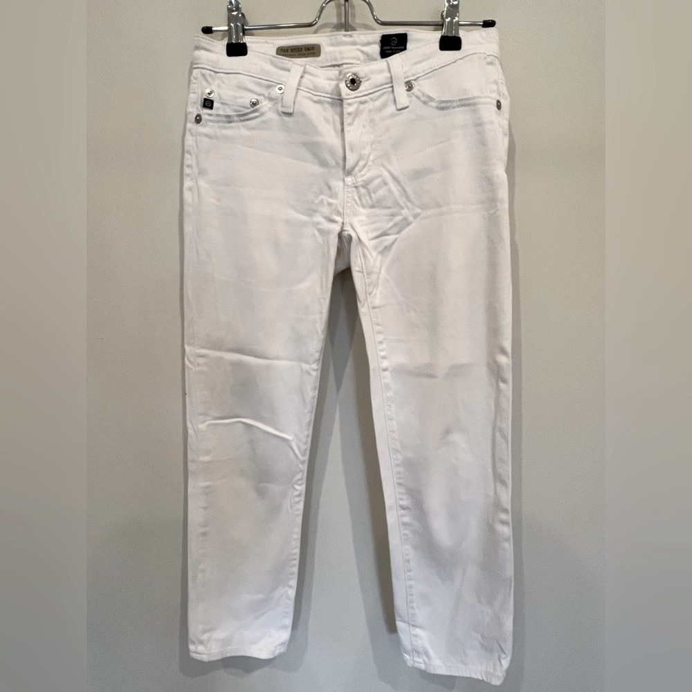 AG Adriano Goldschmied The Stilt Crop White Cigarette Jean Crop size 25